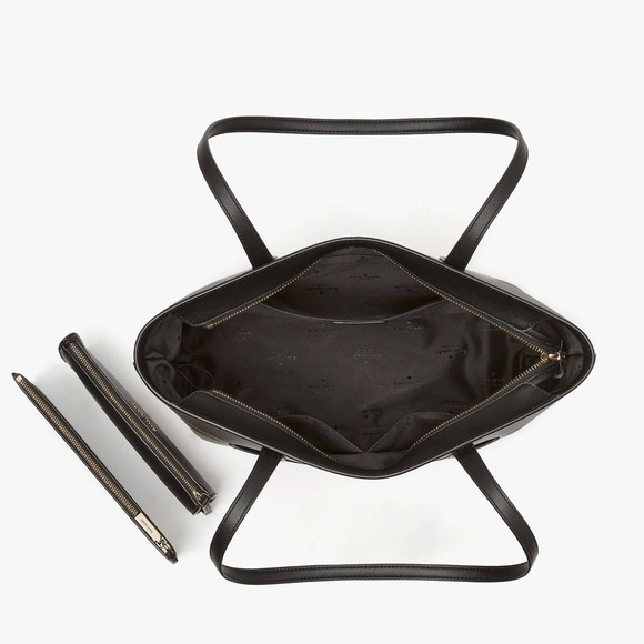 3pc Kate Spade Black Staci Tote and Wristlet Set - Picture 10 of 14